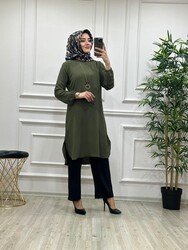 5410 SERAP KOLYELİ TAKIM K25 HAKİ - Thumbnail