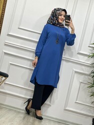 5410 SERAP KOLYELİ TAKIM K75 INDIGO - Thumbnail