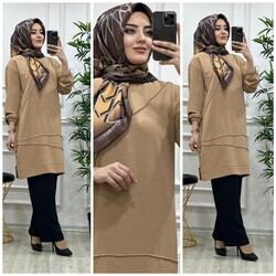 AZZE BUTİK - 5420 ÖZLEM ÇİMALI TAKIM K25 LATTE