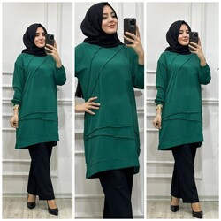 AZZE BUTİK - 5420 ÖZLEM ÇİMALI TAKIM K25 ZÜMRÜT