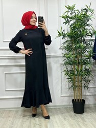 AZZE BUTİK - 6280 YILDIZ ELBİSE K25 SİYAH