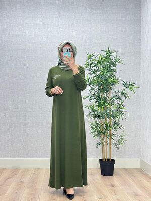 6450 KELEBEK ELBİSE K70 HAKİ