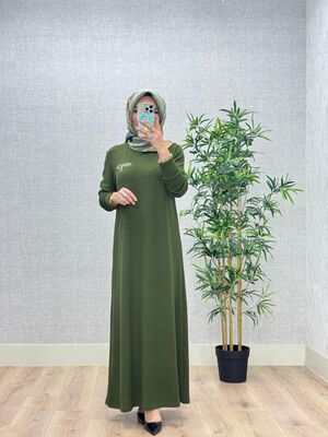 6450 KELEBEK ELBİSE K70 HAKİ