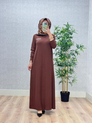 6450 KELEBEK ELBİSE K70 KAHVE