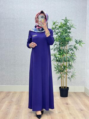 6450 KELEBEK ELBİSE K70 MOR