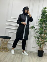 7002 SIYAH DERİ CEKET K100 - Thumbnail
