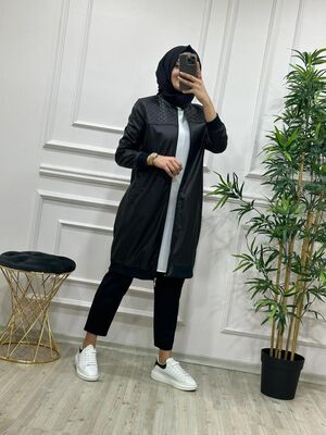 7002 SIYAH DERİ CEKET K100