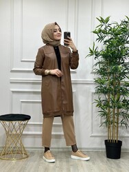 AZZE BUTİK - 7002 TABA DERİ CEKET K50