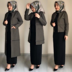 AZZE BUTİK - 7003 SİHİRLİ CEKET K10 HAKİ