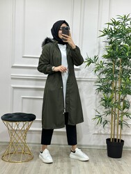 7380 SEÇİL PARKA K60 HAKİ - Thumbnail