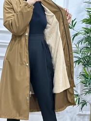 AZZE BUTİK - 7380 SEÇİL PARKA K150 TABA