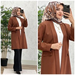 AZZE BUTİK - 7420 ADEN CEKET K35 KAHVE