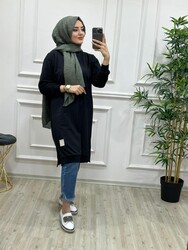 AZZE BUTİK - 8230 NUR TUNİK K40 SİYAH
