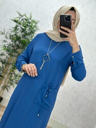8260 KELEBEK TUNİK K50 İNDİGO - Thumbnail