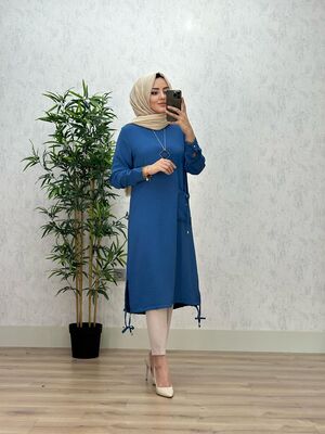 8260 KELEBEK TUNİK K50 İNDİGO