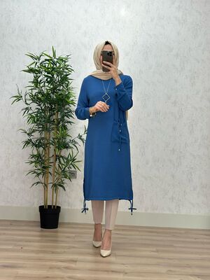 8260 KELEBEK TUNİK K50 İNDİGO