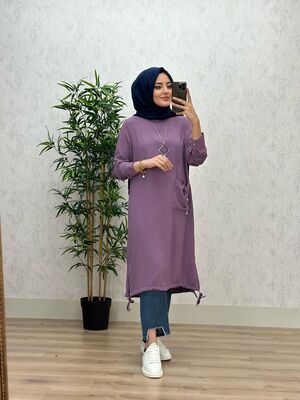 8260 KELEBEK TUNİK K50 LİLA