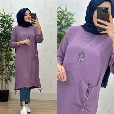 8260 KELEBEK TUNİK K50 LİLA