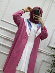 8280 RENK BLOKLU TÜNEL KAP K40 PEMBE - Thumbnail