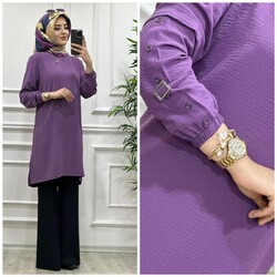 AZZE BUTİK - 8310 BEYZA KOL TOKALI TUNIK K20 LİLA