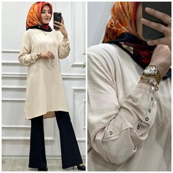 AZZE BUTİK - 8310 BEYZA KOL TOKALI TUNIK K20 TAŞ