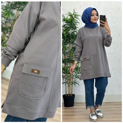 8410 BELİZ TUNİK K35 GRİ