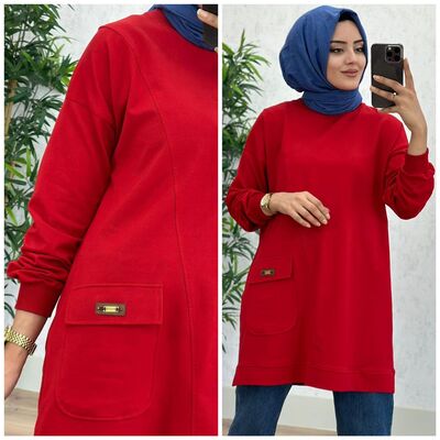 8410 BELİZ TUNİK K35 KIRMIZI