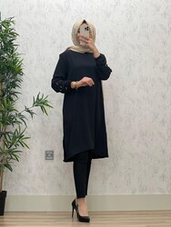 8500 DESTAN TUNİK K50 SİYAH - Thumbnail