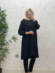 8500 DESTAN TUNİK K50 SİYAH - Thumbnail