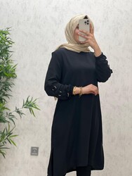 8500 DESTAN TUNİK K50 SİYAH - Thumbnail