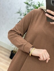 8460 ECE TUNİK K40 ACIK KAHVE - Thumbnail