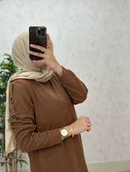 8460 ECE TUNİK K40 ACIK KAHVE - Thumbnail