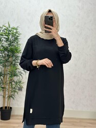 8480 MELİSA TUNİK K50 SİYAH - Thumbnail