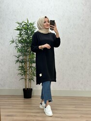 8480 MELİSA TUNİK K50 SİYAH - Thumbnail