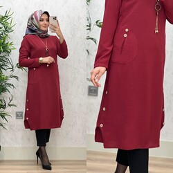 AZZE BUTİK - 8510 EYLÜL TUNİK K50 BORDO