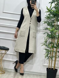 AZZE BUTİK - 9006 TAŞ TUNIK YELEK K30