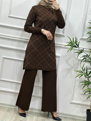 9090 AHSEN TRİKO TAKIM K40 ACI KAHVE