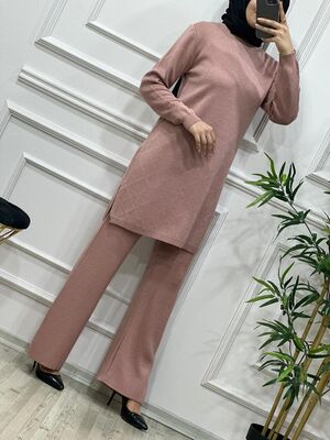 9090 AHSEN TRİKO TAKIM K50 PUDRA