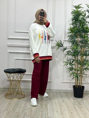 9120 DEMET TRİKO TAKIM K35 BEYAZ