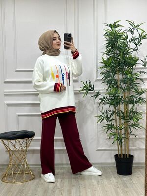 9120 DEMET TRİKO TAKIM K35 BEYAZ