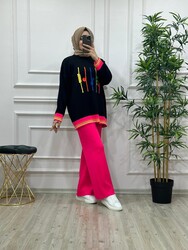 9120 DEMET TRİKO TAKIM K35 SİYAH - Thumbnail