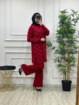 9140 SANEM TRİKO TAKIM K40 KIRMIZI
