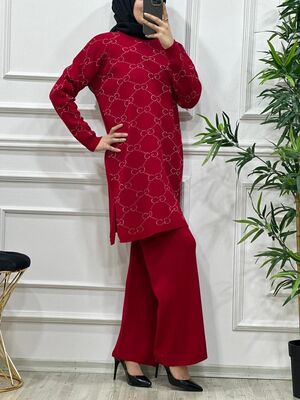 9140 SANEM TRİKO TAKIM K40 KIRMIZI