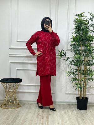 9140 SANEM TRİKO TAKIM K40 KIRMIZI