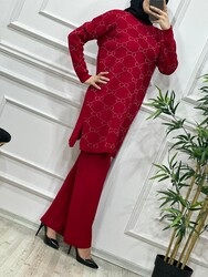 9140 SANEM TRİKO TAKIM K40 KIRMIZI - Thumbnail