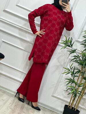 9140 SANEM TRİKO TAKIM K40 KIRMIZI